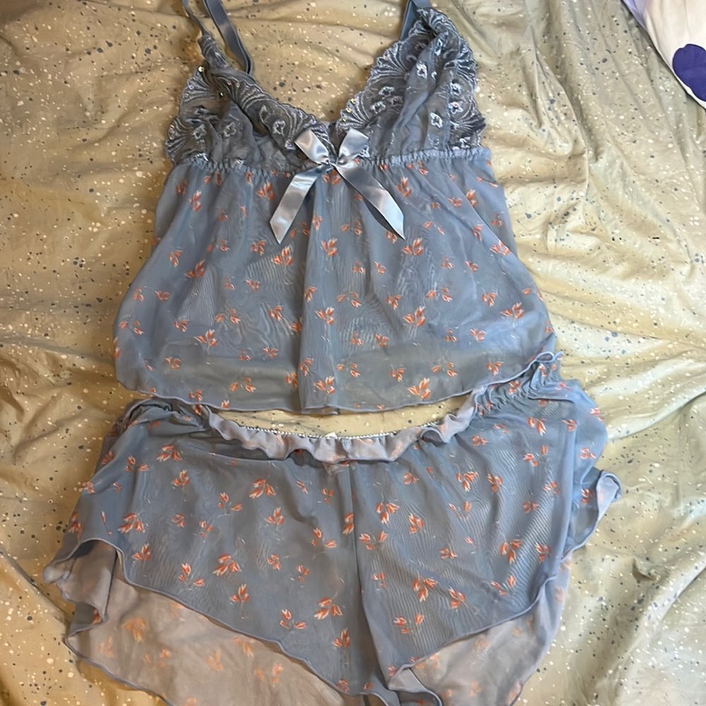 New sexy blue lingerie set
